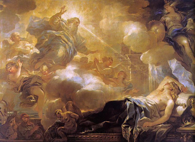  Luca  Giordano The Dream of Solomon Norge oil painting art